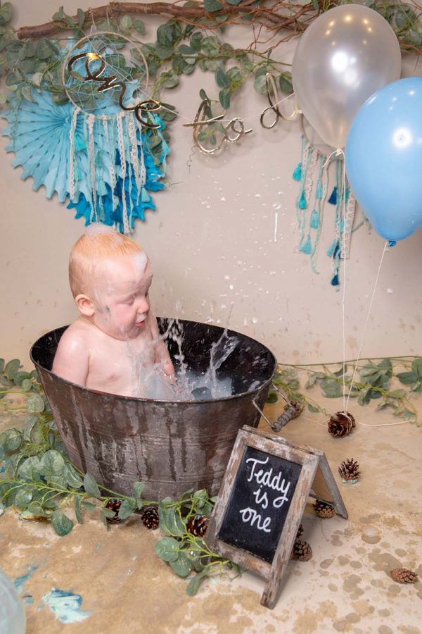 bubble bath baby photo shoot market drayton and shropshire